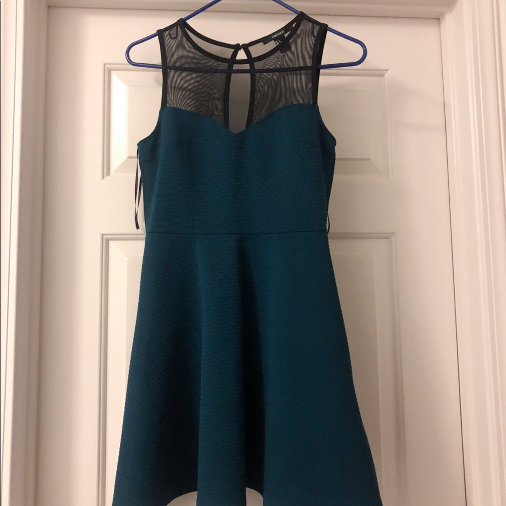 Deep turquoise party dress